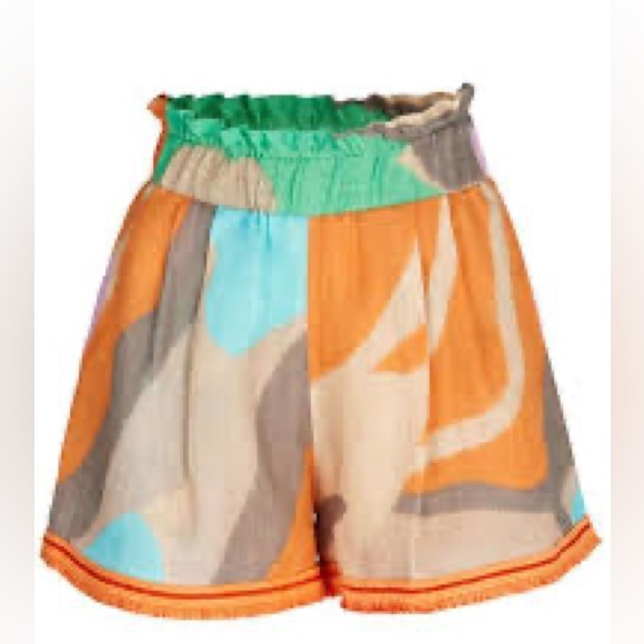Silvia Tcherassi abstract print linen shorts - Picture 4 of 4